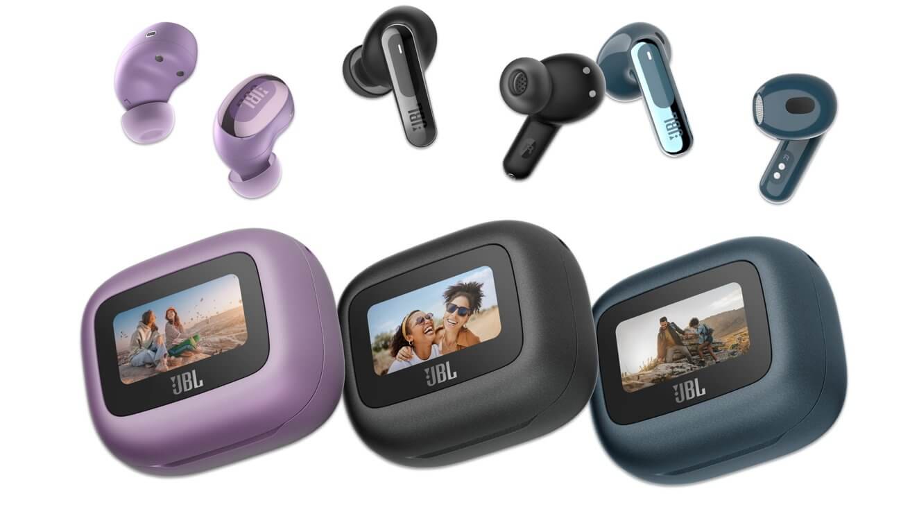 JBL Live Buds 3 добавляет сенсорный дисплей в зарядные чехлы
