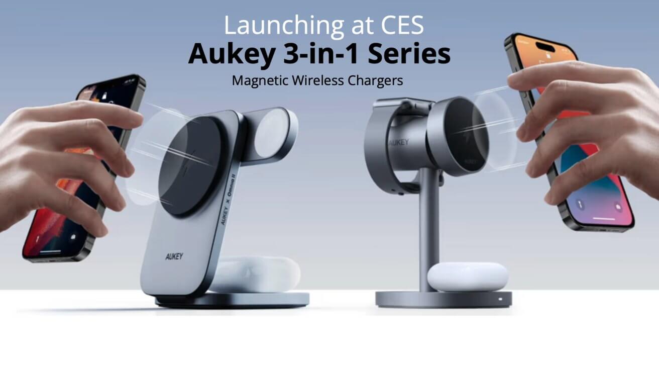 Aukey представляет новые мультизарядные устройства Qi2 для пользователей Apple на выставке CES