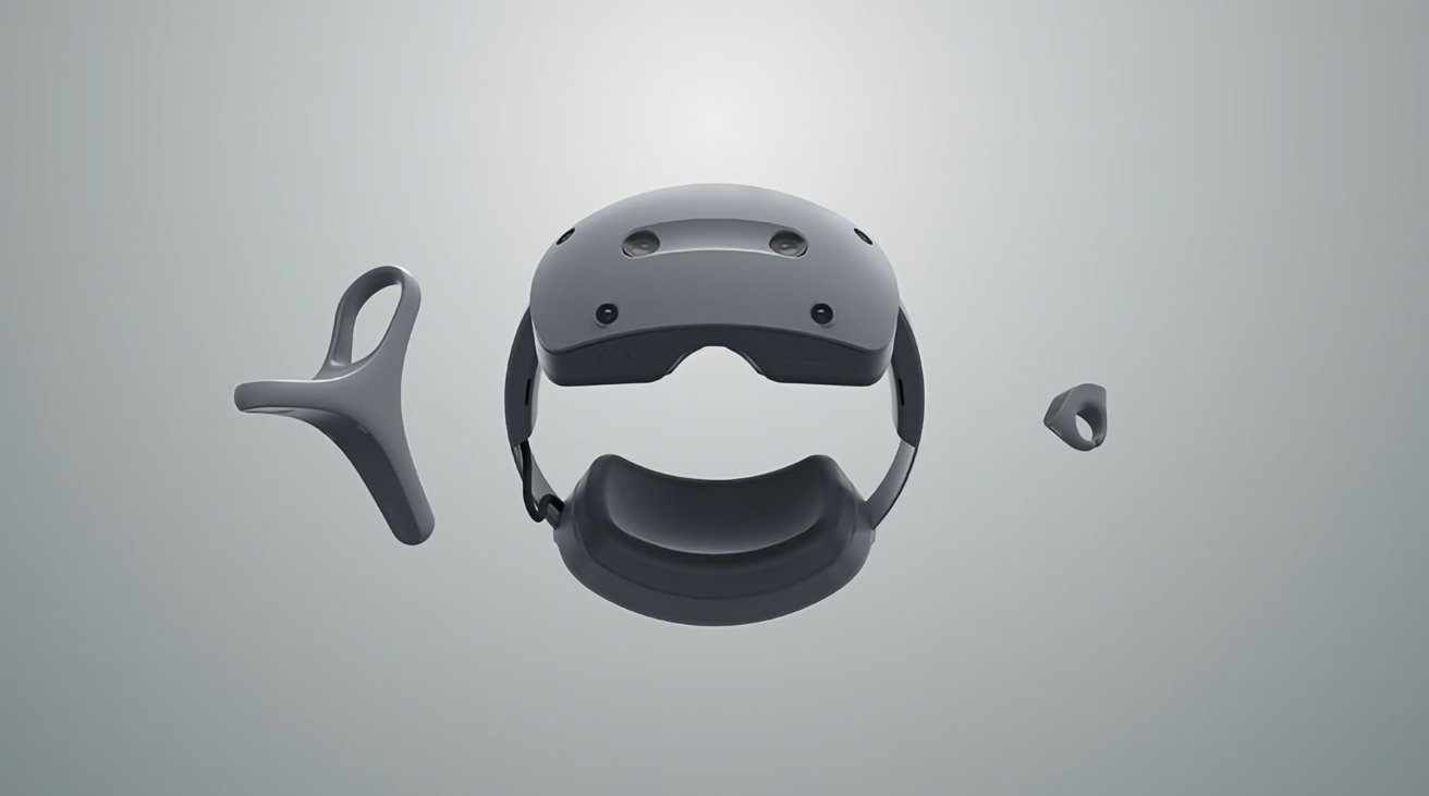 Безымянная гарнитура смешанной реальности Sony для создания контента.