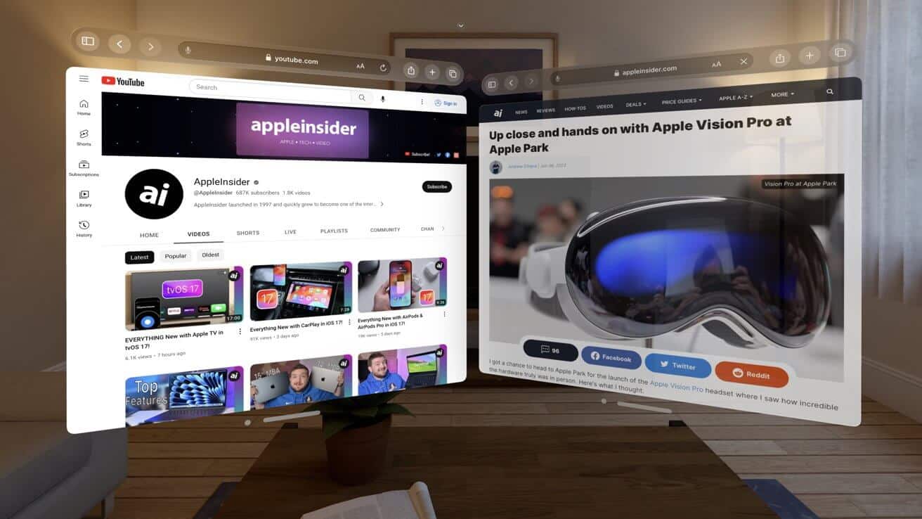 Нет Netflix на Apple Vision Pro за пределами Safari