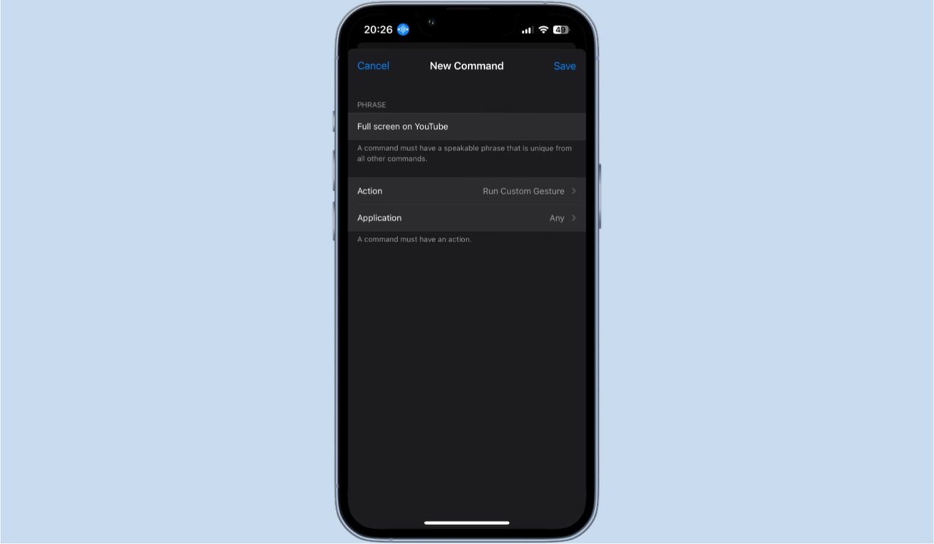 Экран настроек специальных возможностей iPhone