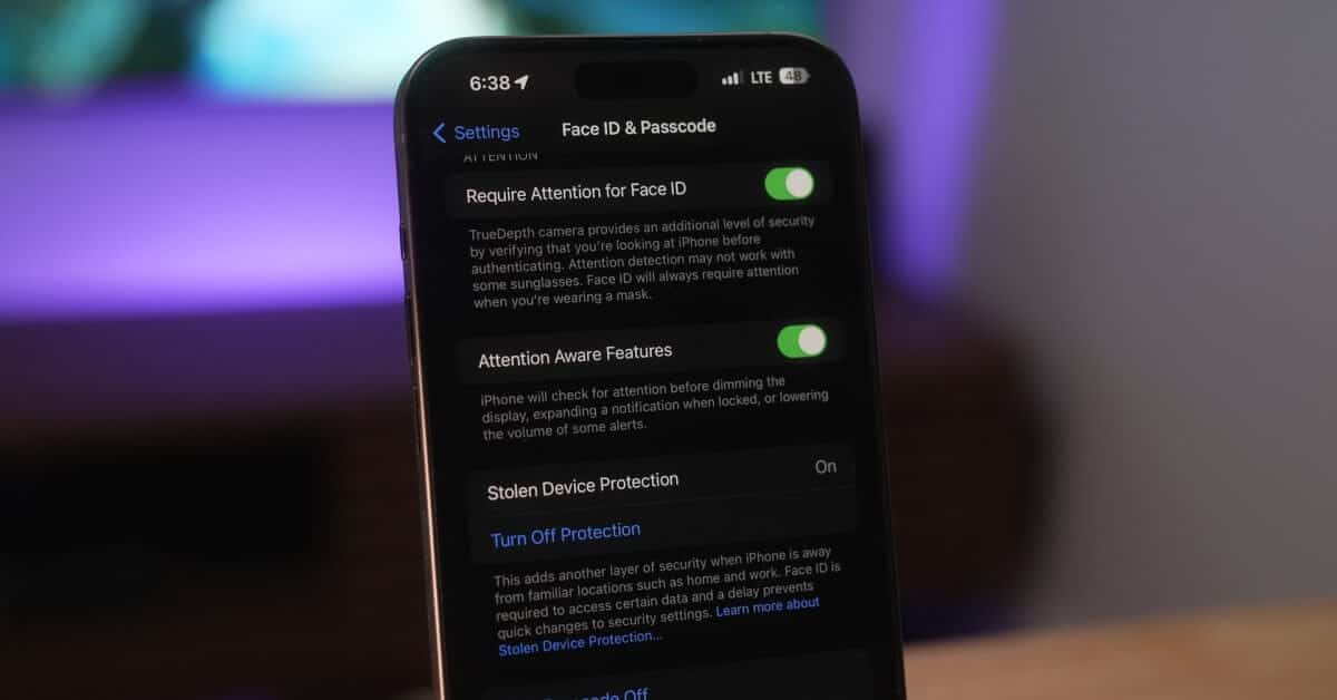 Защита украденных устройств обновлена ​​в iOS 17.4 с новой опцией