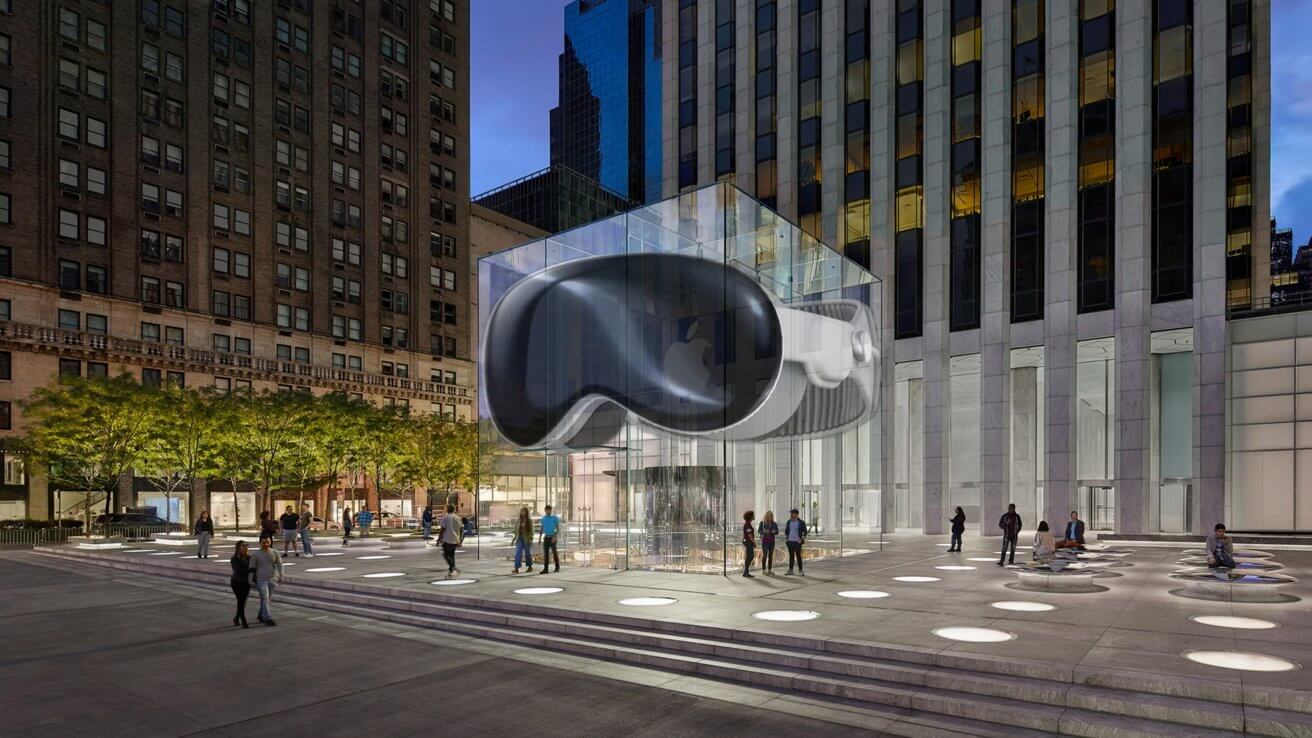Магазин Apple на Пятой авеню оборудуют для реплики Apple Vision Pro