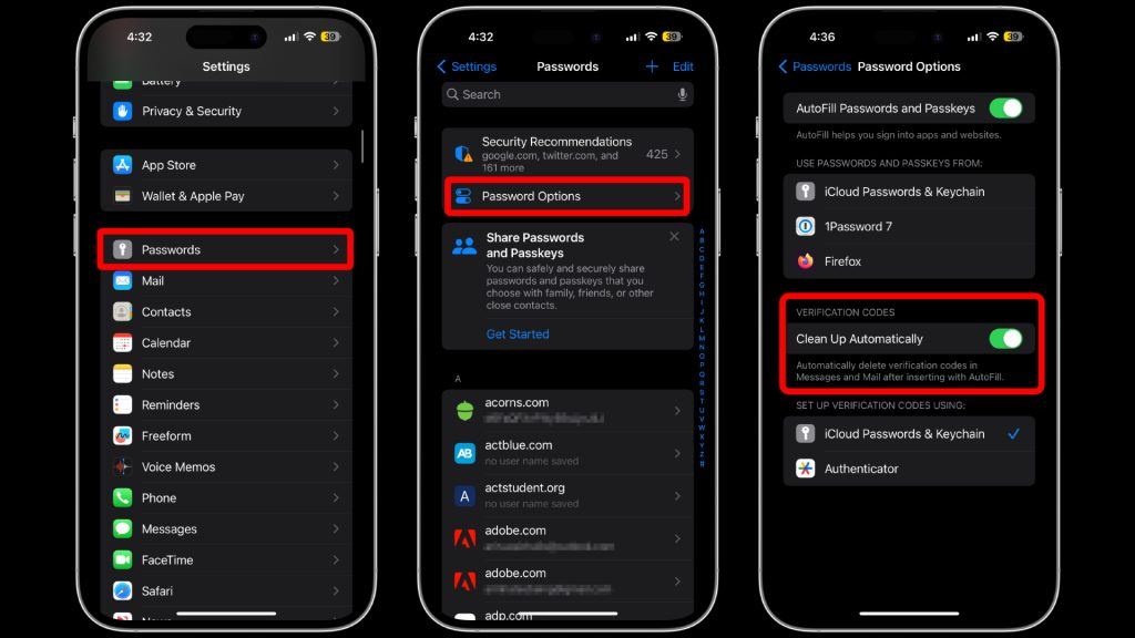 Бета-версия для разработчиков iOS 17, автоматическое удаление кодов проверки, безопасность, функция конфиденциальности на iPhone 15