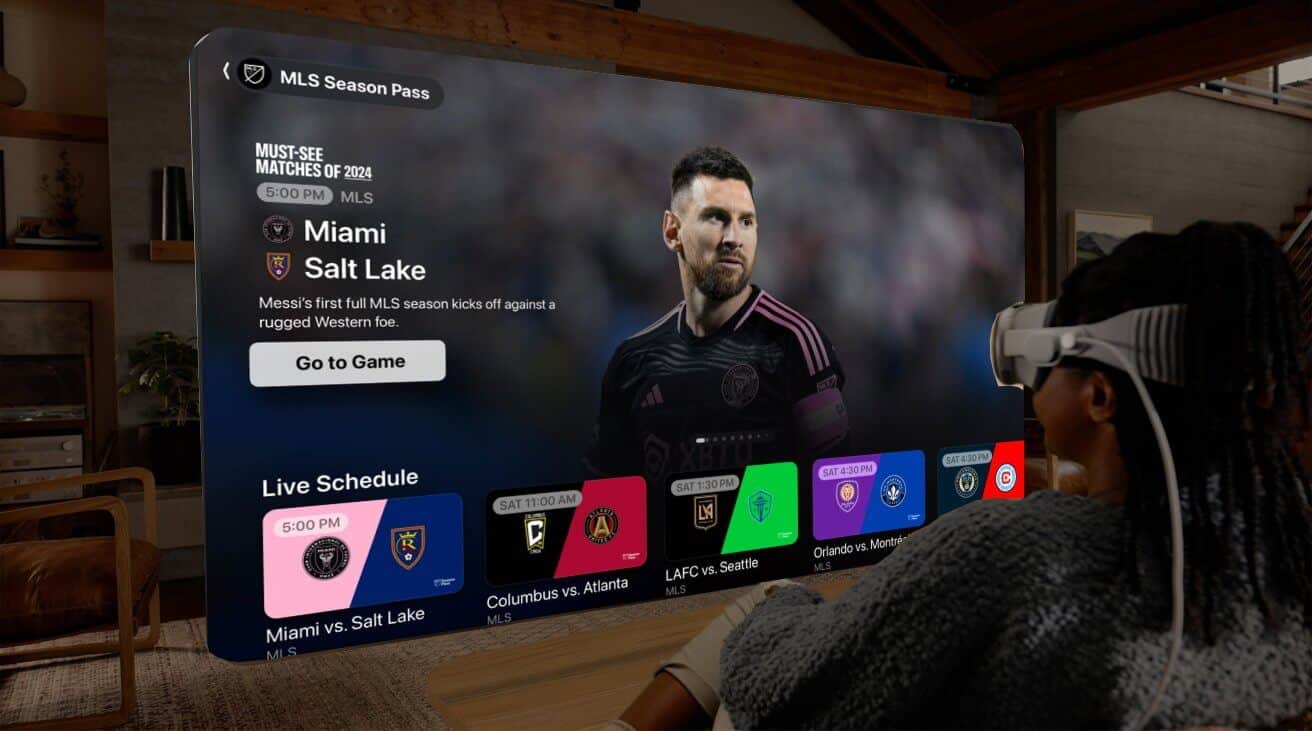 Испытайте MLS на Apple Vision Pro, включая специальную 3D-версию