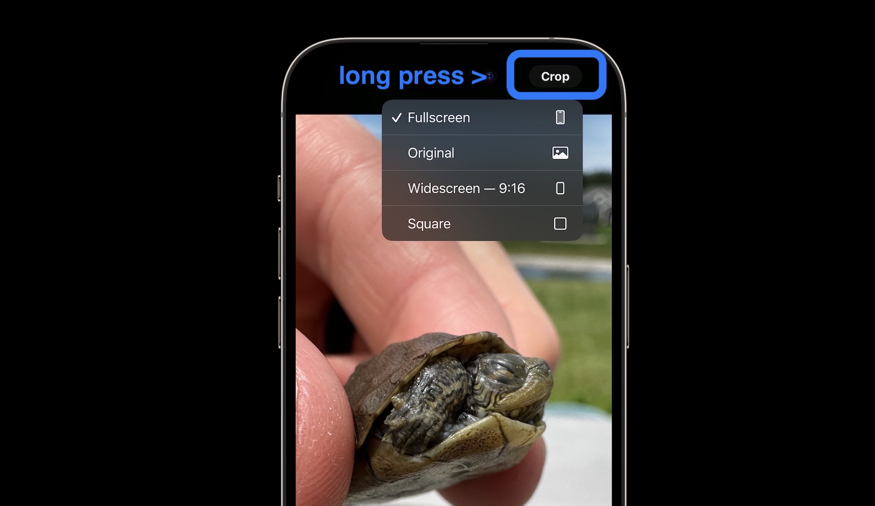 как использовать быструю обрезку в приложении iPhone Photos iOS 17 2