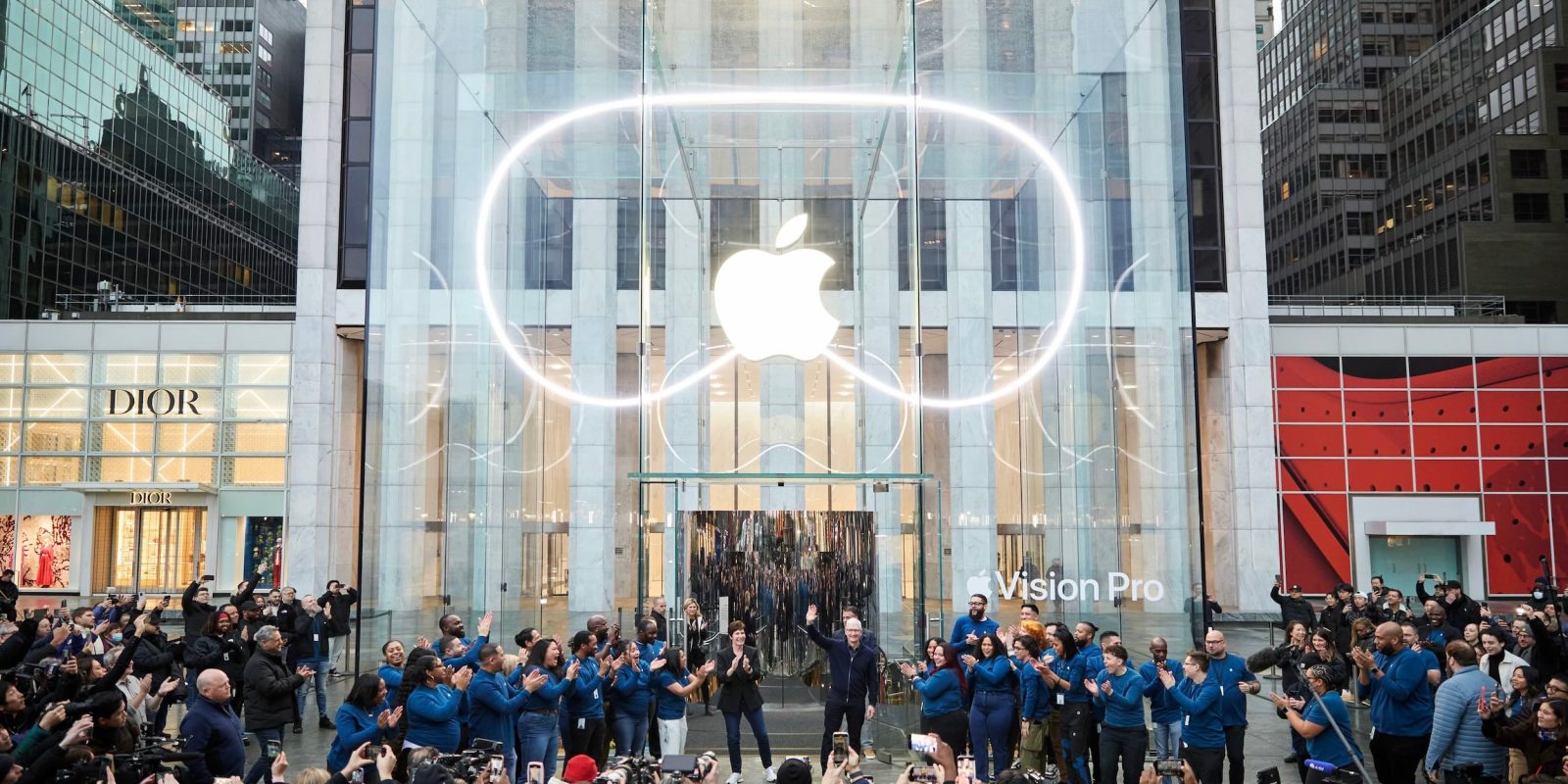Apple Vision Pro запускает Apple Store Генеральный директор Apple Тим Кук