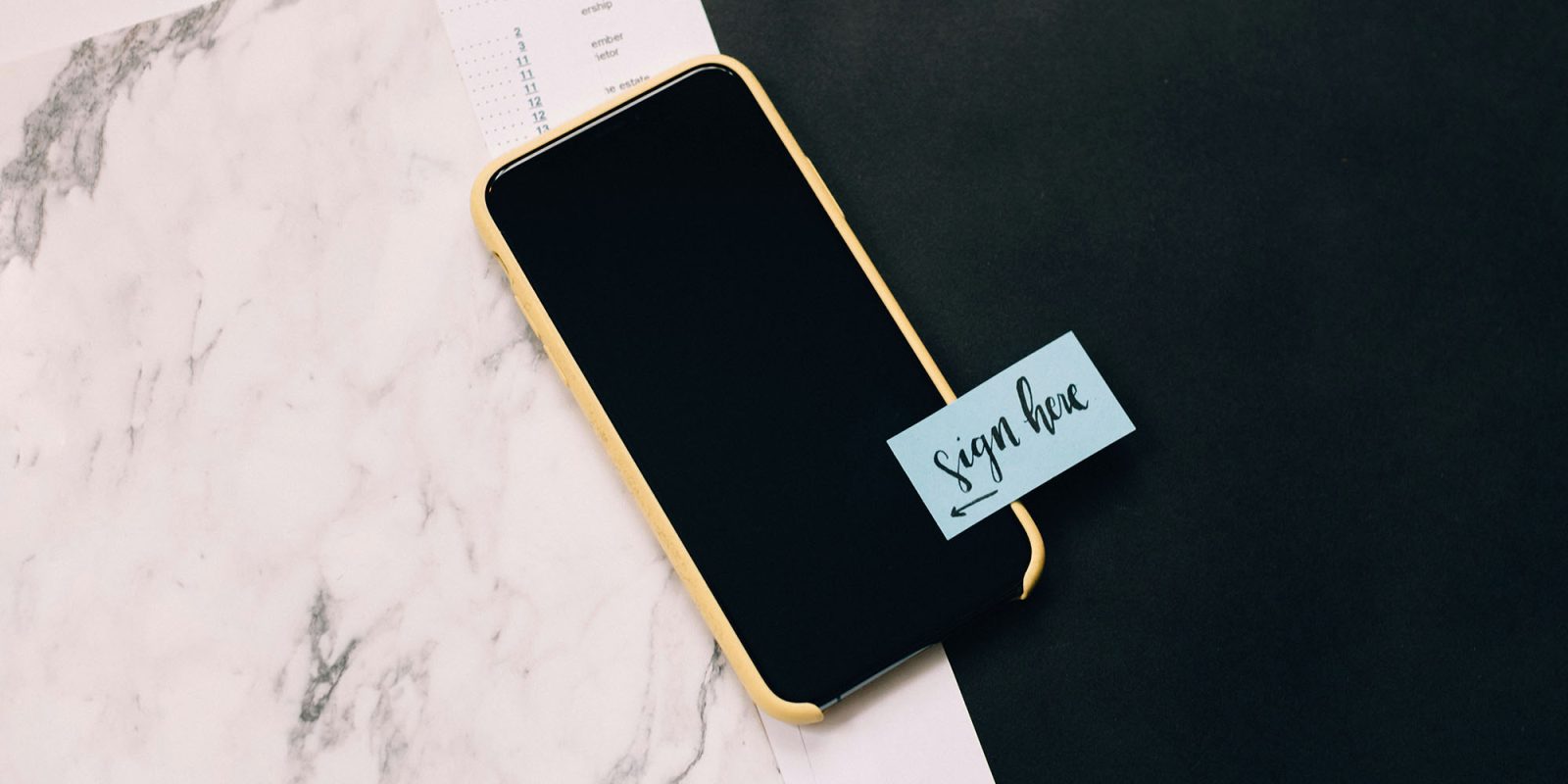 Проверка возраста приложения |  «Подпишите здесь» PostIt на iPhone