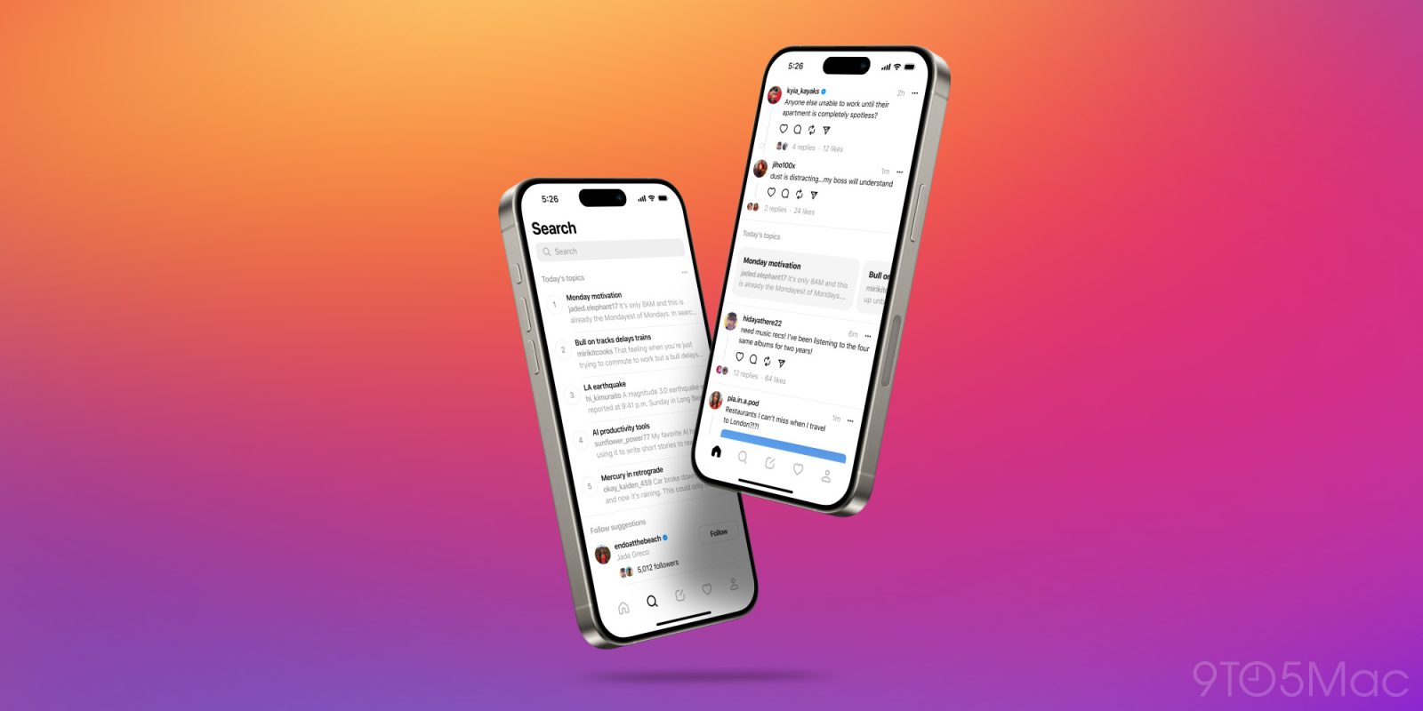 Threads начинает внедрять функцию «Тенденции» для пользователей в США