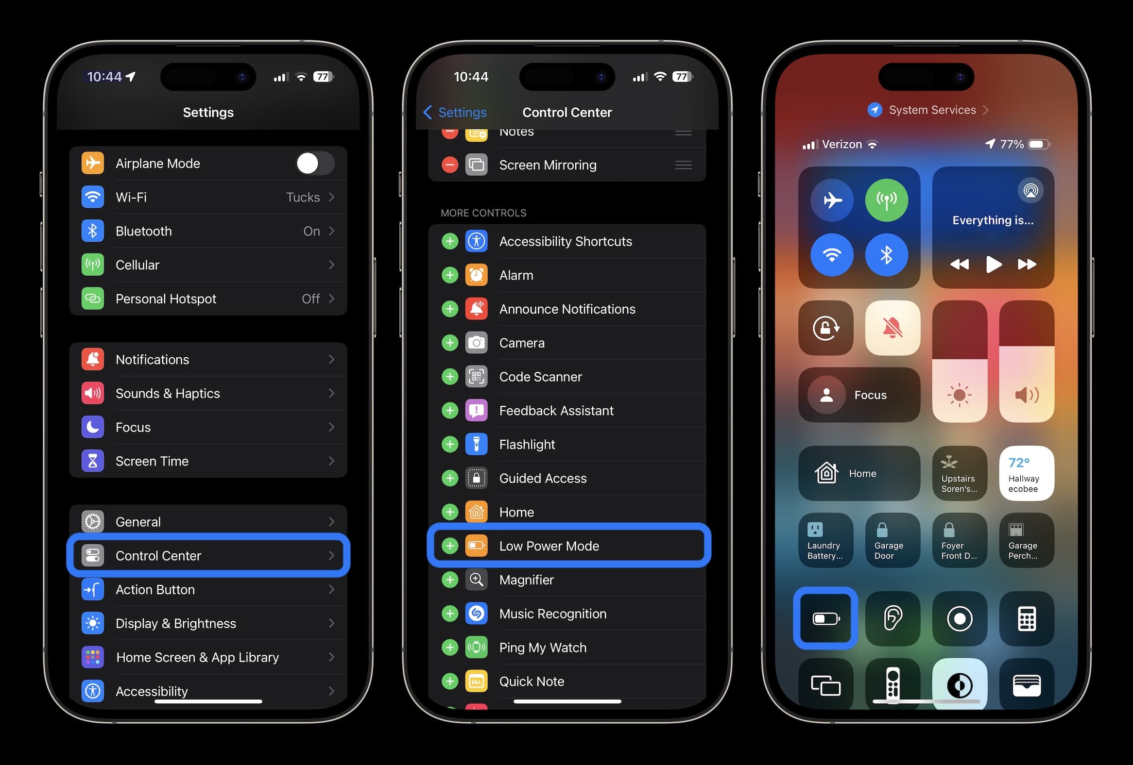 увеличить время автономной работы iPhone 15 в режиме низкого энергопотребления