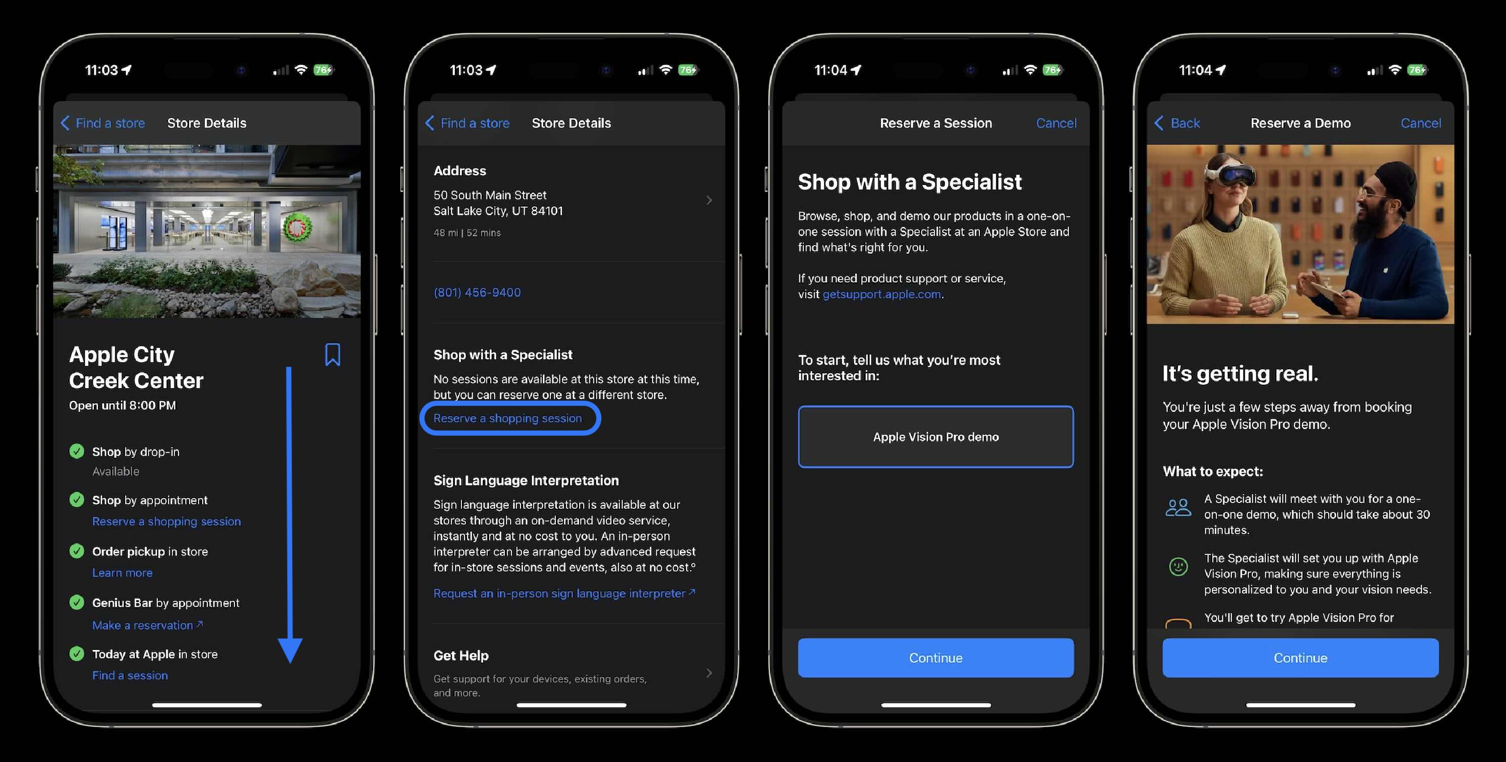 книга Vision Pro демо Apple Store 1
