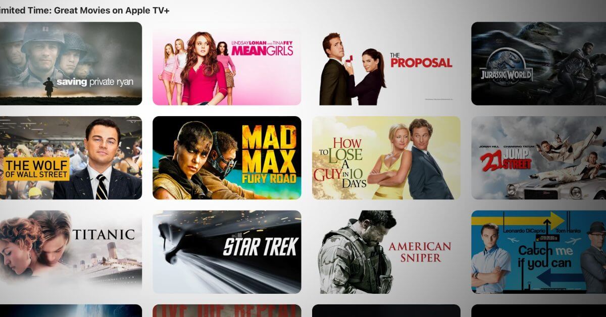 Apple TV+ добавляет ограниченную по времени библиотеку из 50 фильмов для бесплатной потоковой передачи