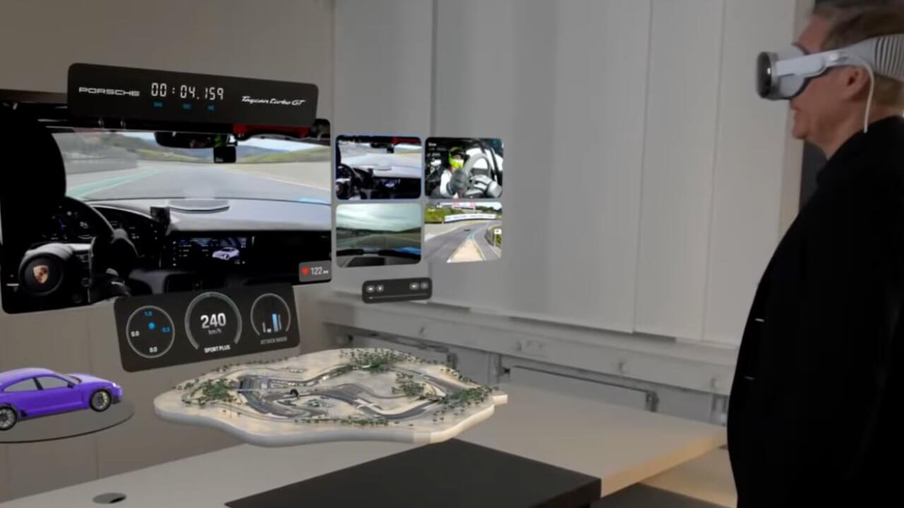 Porsche анонсирует новое приложение гоночной кабины для Apple Vision Pro