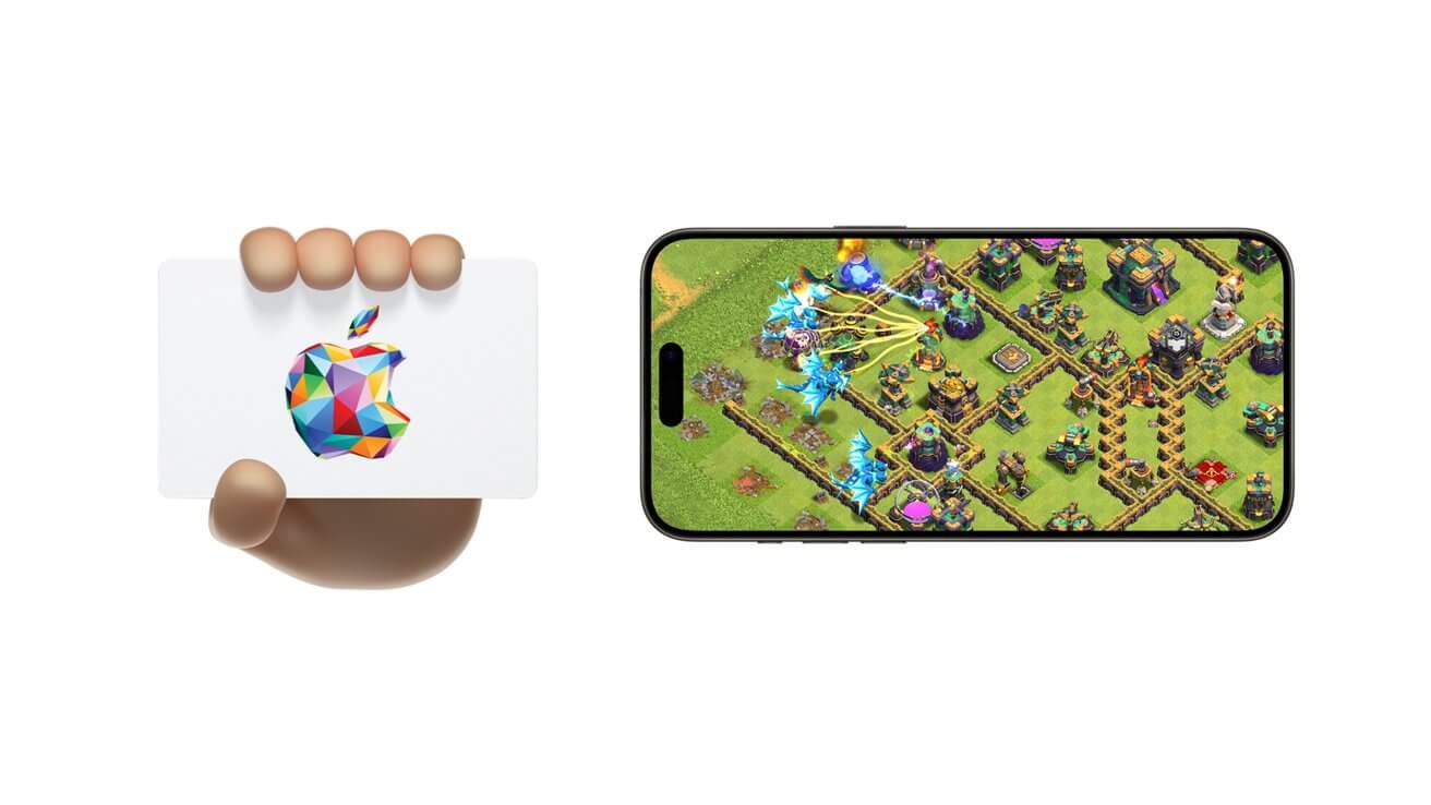Купите подарочную карту Apple и получите драгоценные камни Clash of Clans