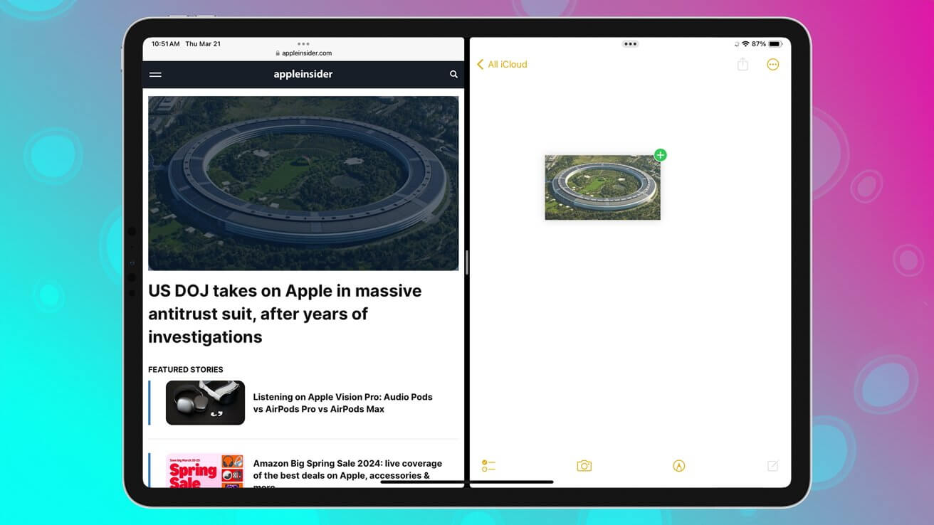 Как перемещать объекты между приложениями на iPad