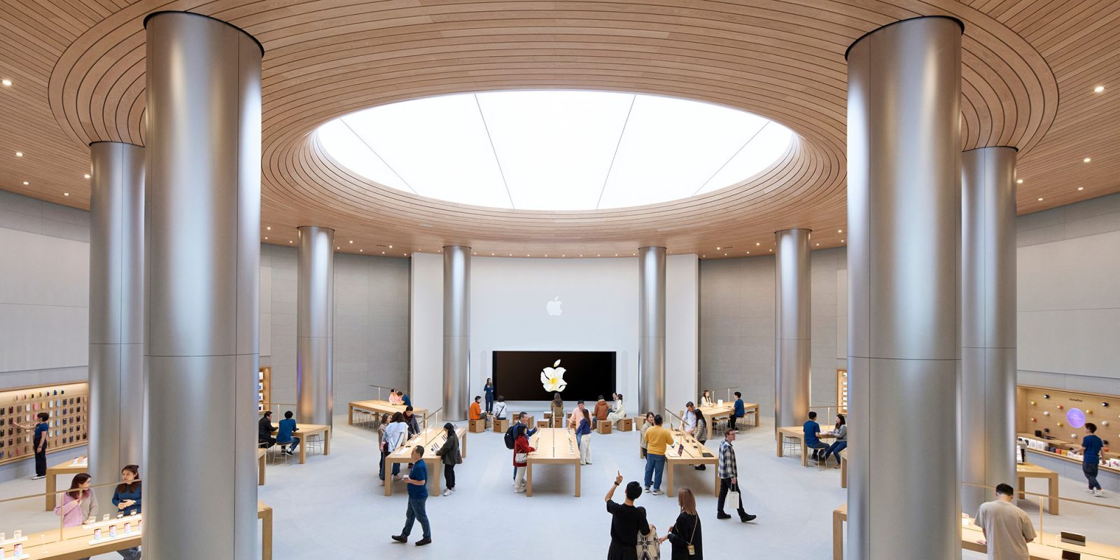Последний магазин Apple Store в Цзинъане, Шанхай, Китай