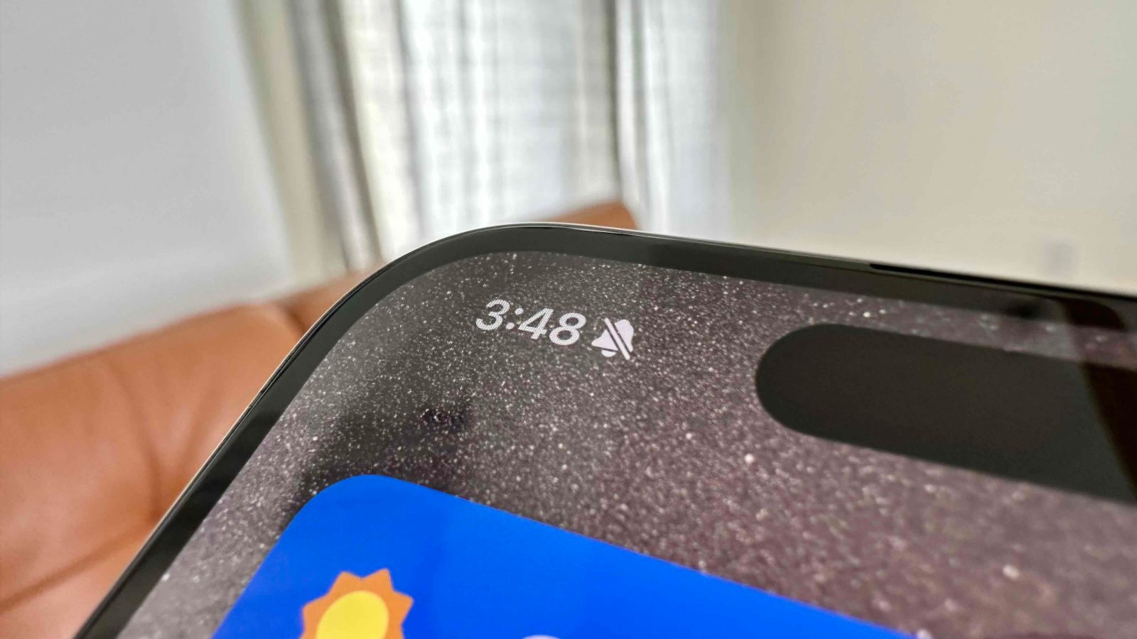 скрыть значок тихого звонка iPhone 15 Pro