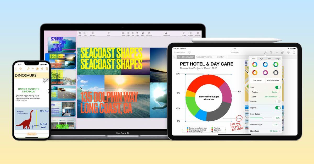 В приложениях iWork появились новые функции iPad, в том числе улучшенная совместная работа и многое другое.