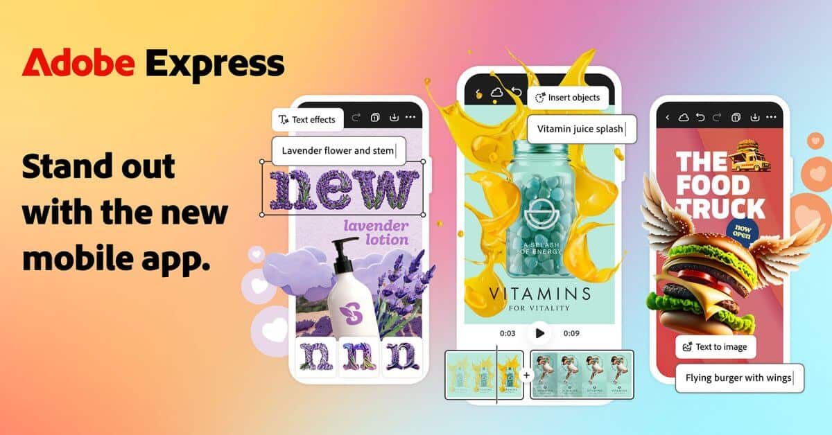 Новое приложение Adobe Express с Firefly AI теперь доступно для iOS