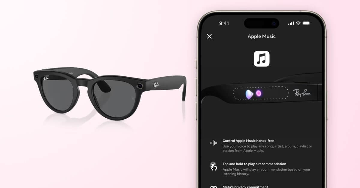 Очки Ray-Ban Meta теперь поддерживают интеграцию с Apple Music