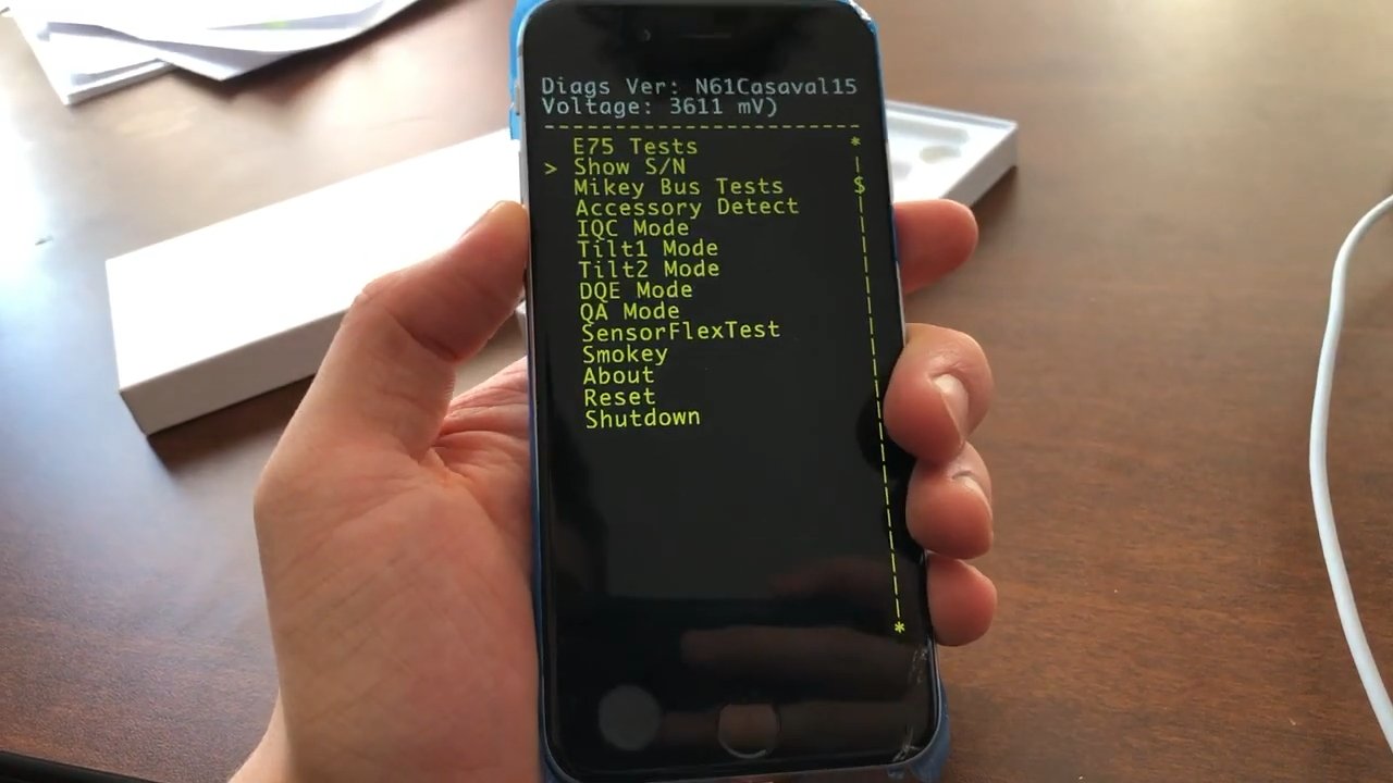iPhone 8 с Diags — принтскрин YouTube из видео AppleDemo