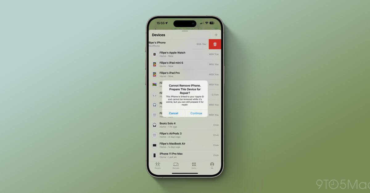 В iOS 17.5 представлено новое «состояние восстановления», при котором функция «Локатор» остается включенной