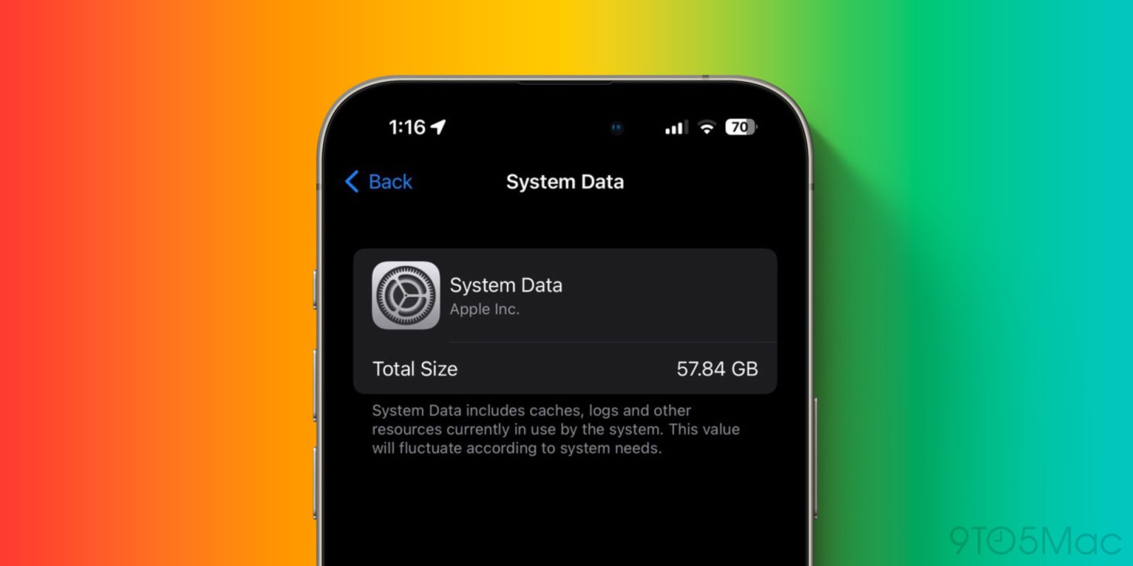 Ошибка хранения системных данных iPhone