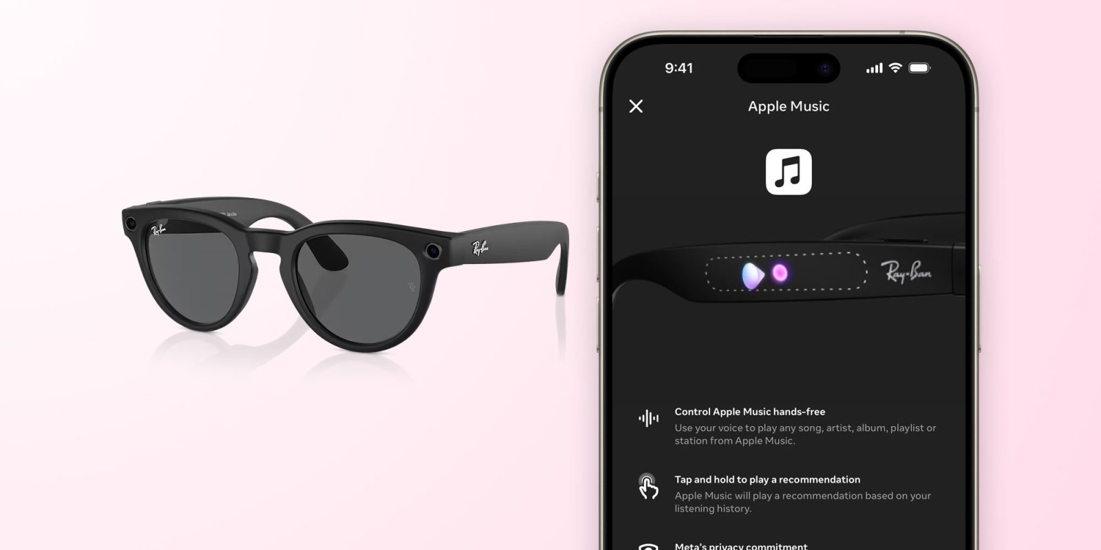 Очки Ray-Ban Meta теперь оснащены интеграцией Apple Music с голосовым управлением.