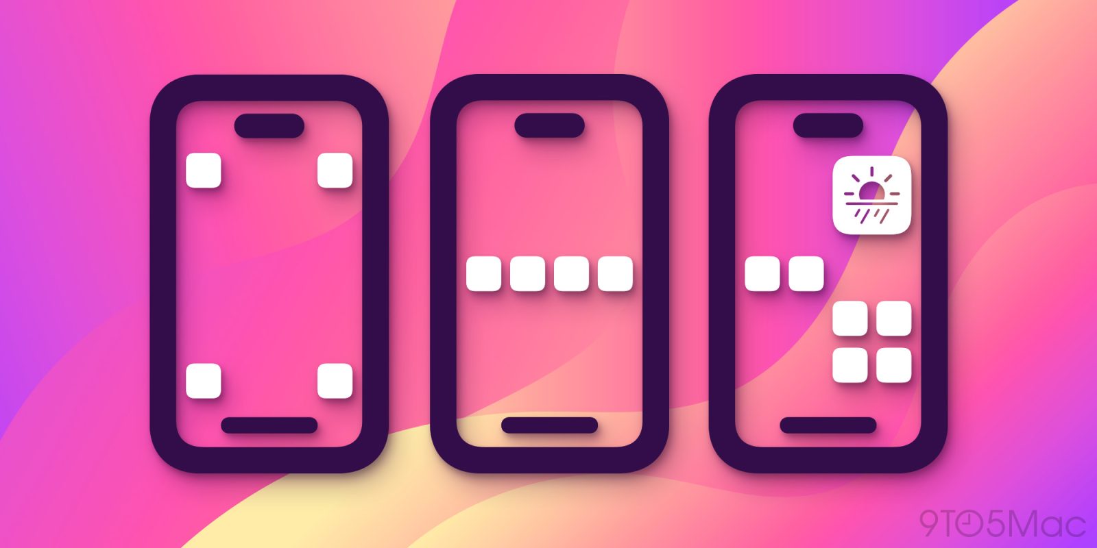 Пользовательские макеты значков приложений iOS 18