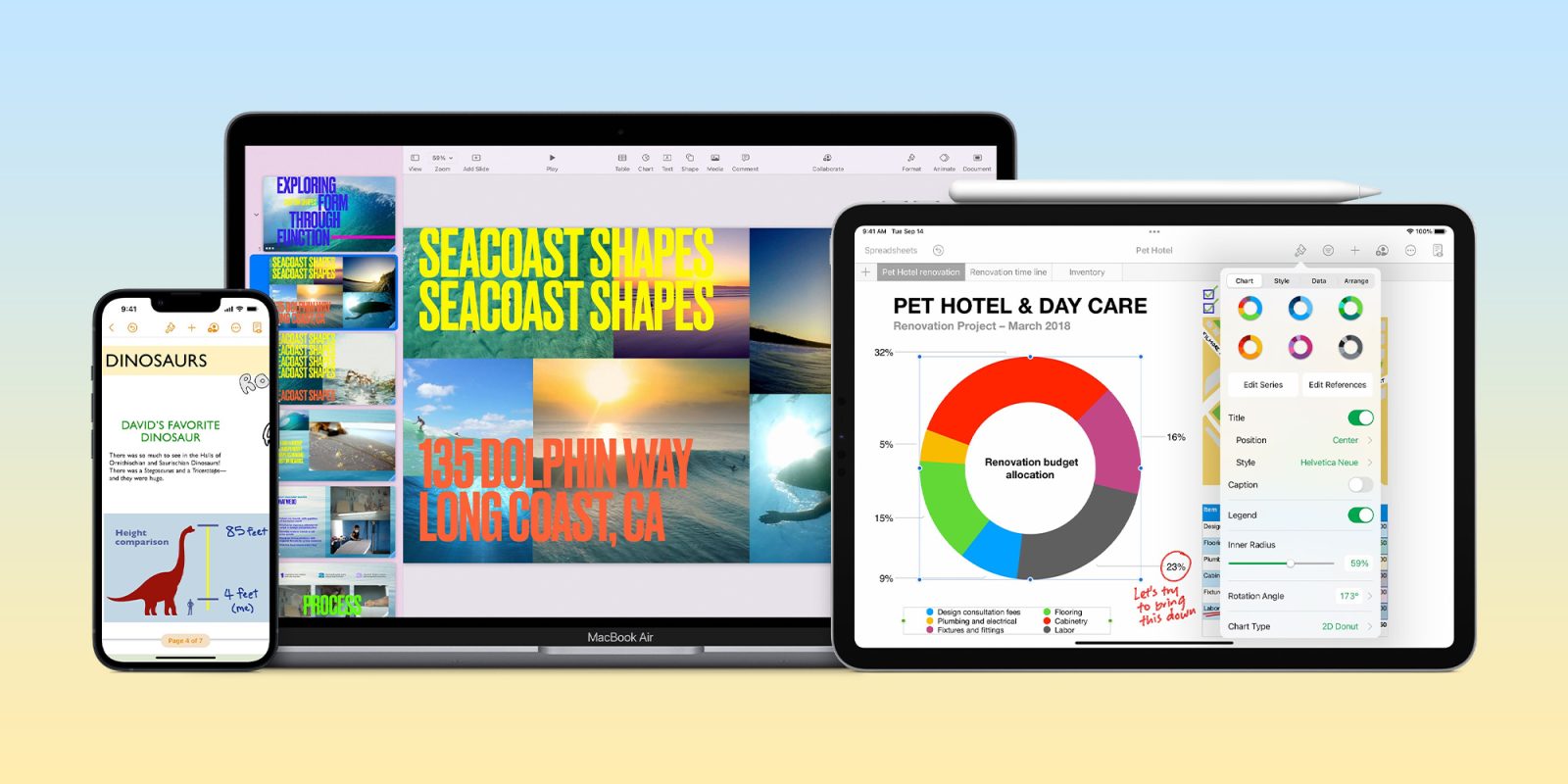 Пакет iWork Pages, Numbers, Keynote