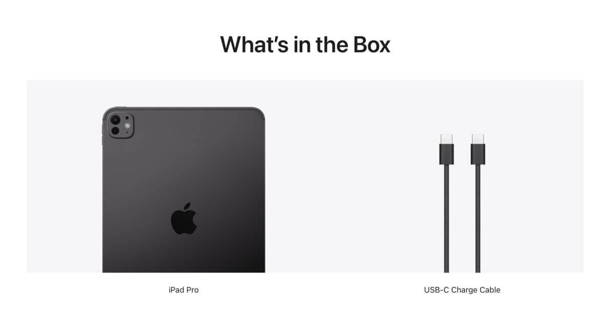 PSA: в некоторых странах новые iPad Pro и iPad Air больше не включают в комплект поставки зарядное устройство.