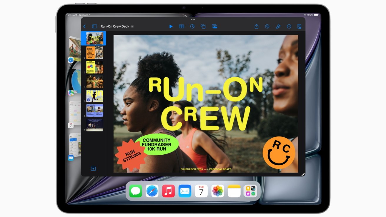 13-дюймовый iPad Air дает вам больше места для работы в Stage Manager.