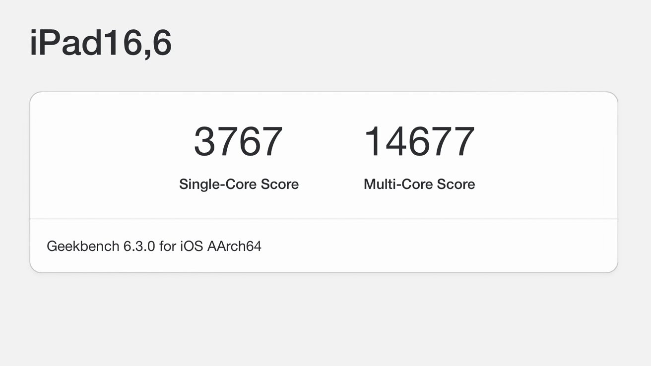 Оценка Geekbench для iPad16,6