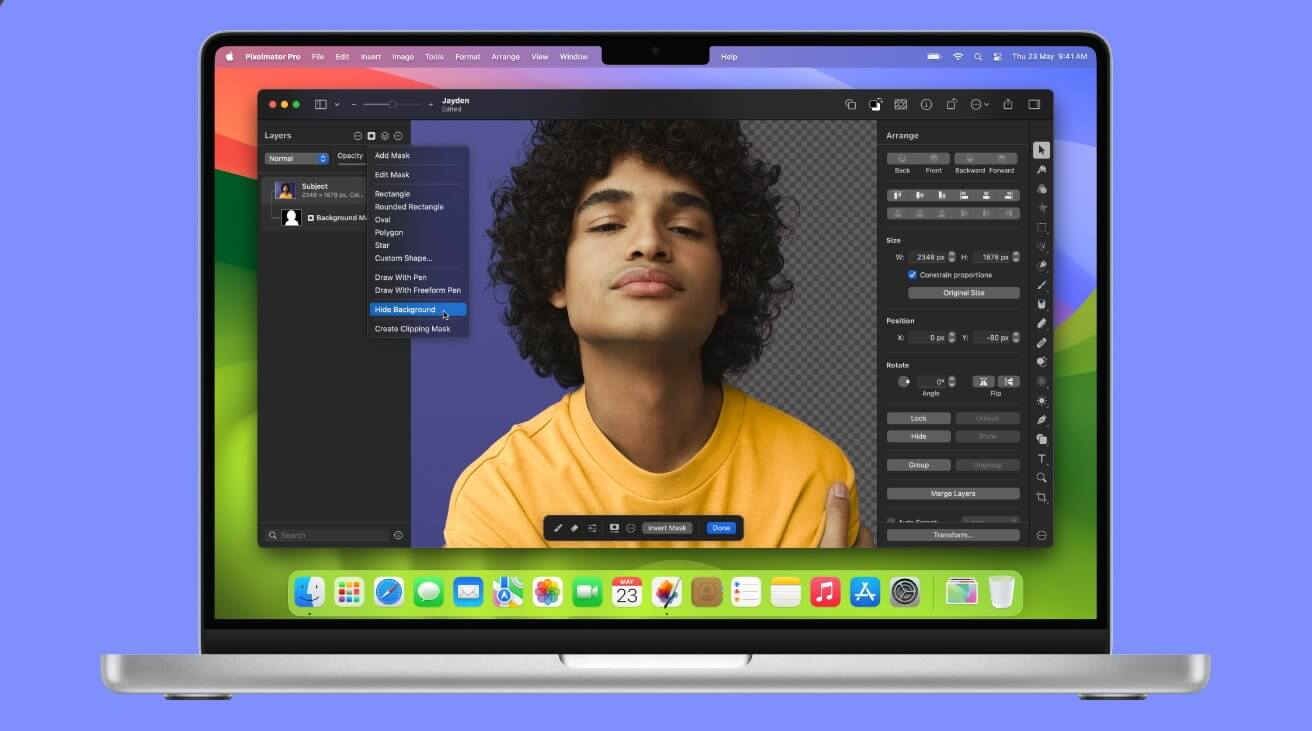 Pixelmator Pro обновляет редактирование изображений с помощью инструментов маскировки AI