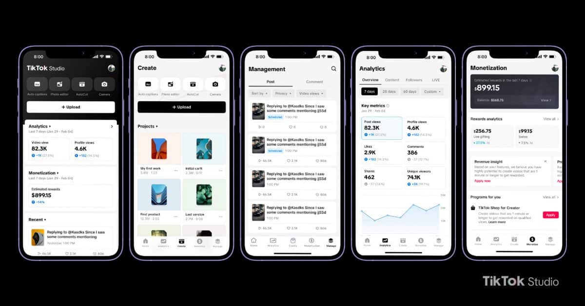 TikTok Studio помогает создателям управлять своей учетной записью