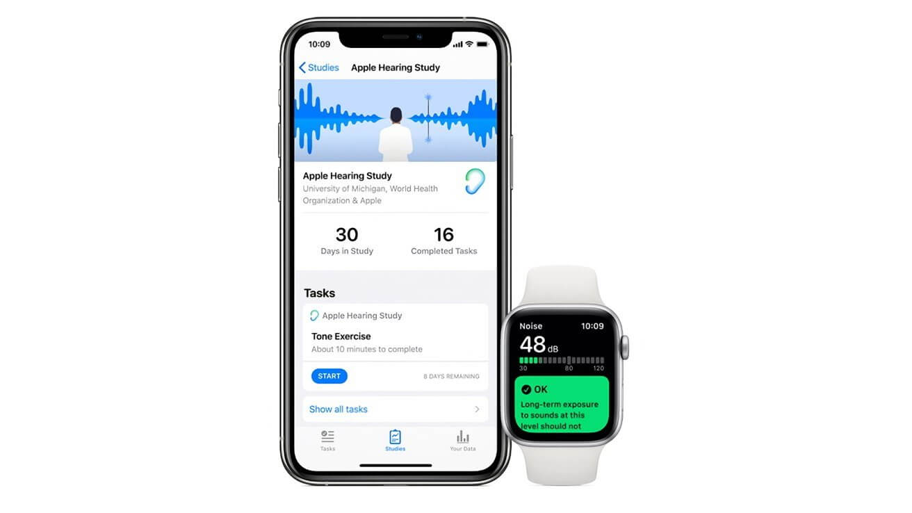 Apple Hearing Study подробно описывает, как люди справляются с шумом в ушах