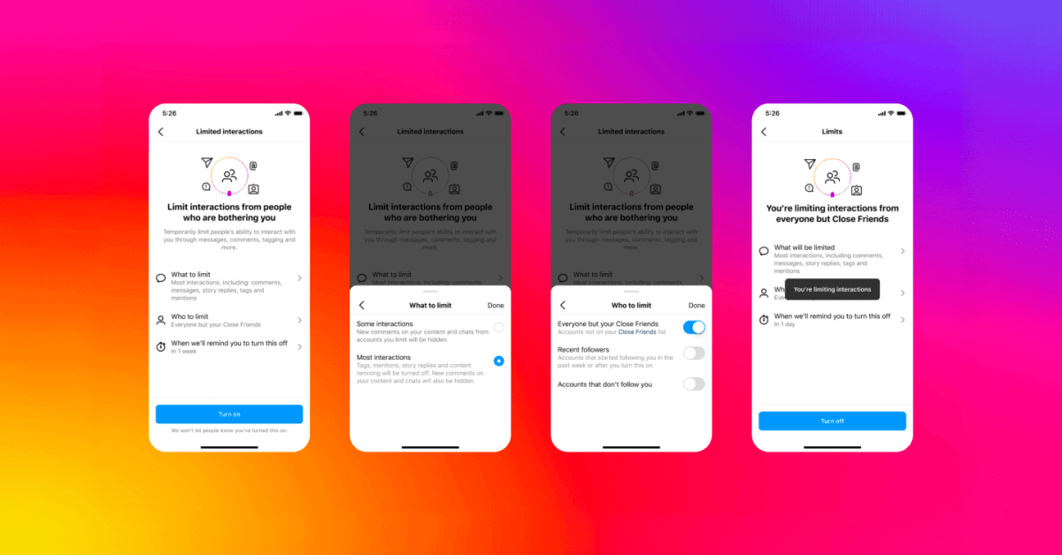 Инструмент Instagram Limits – повышенная защита подростков от домогательств