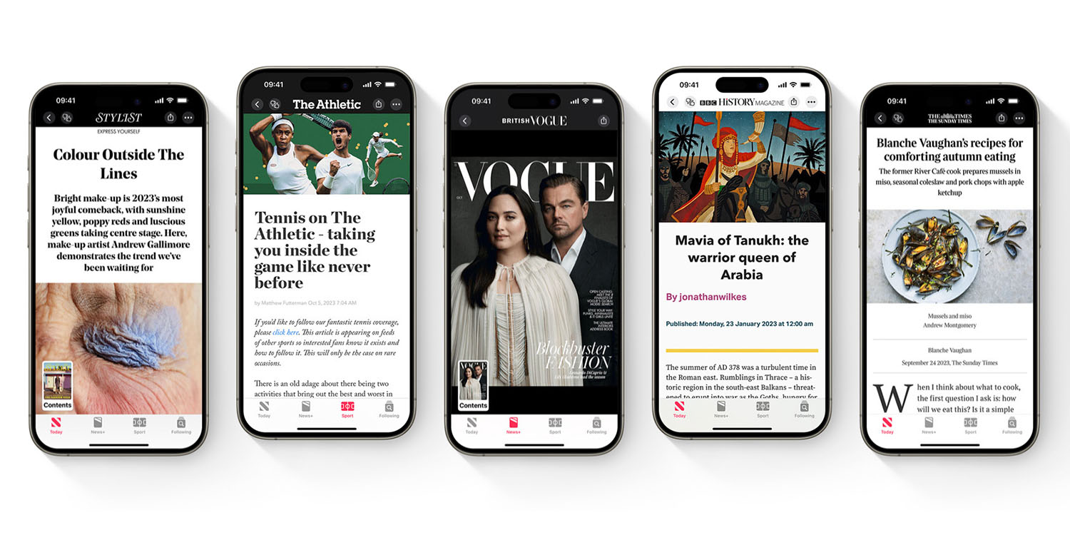 Apple News+ может стать спасательным кругом |  Приложение, показывающее различные публикации