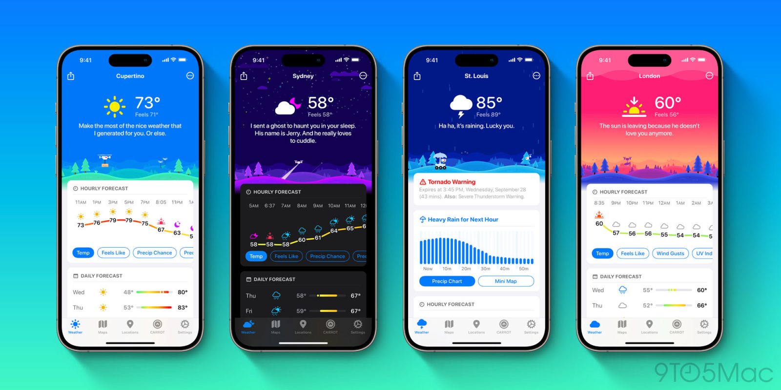 Обновление Carrot Weather 6.0