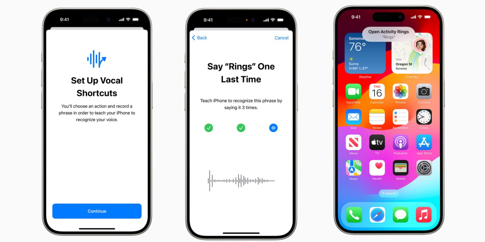 Голосовые сочетания в iOS 18