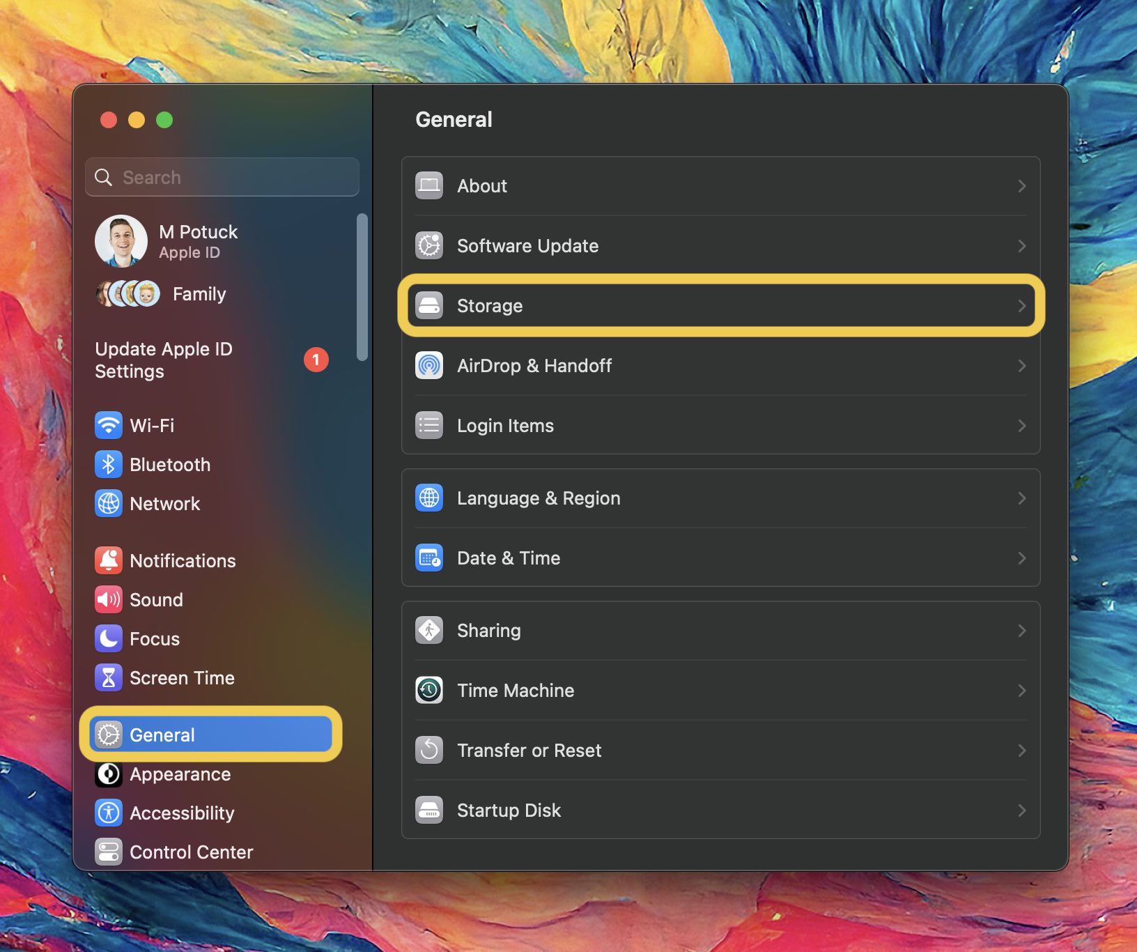 Как освободить настройки системы хранения Mac 1