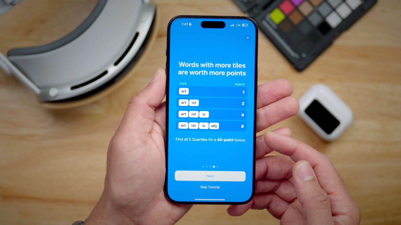 Игра «Найди квартили» для iPhone iOS 17.5