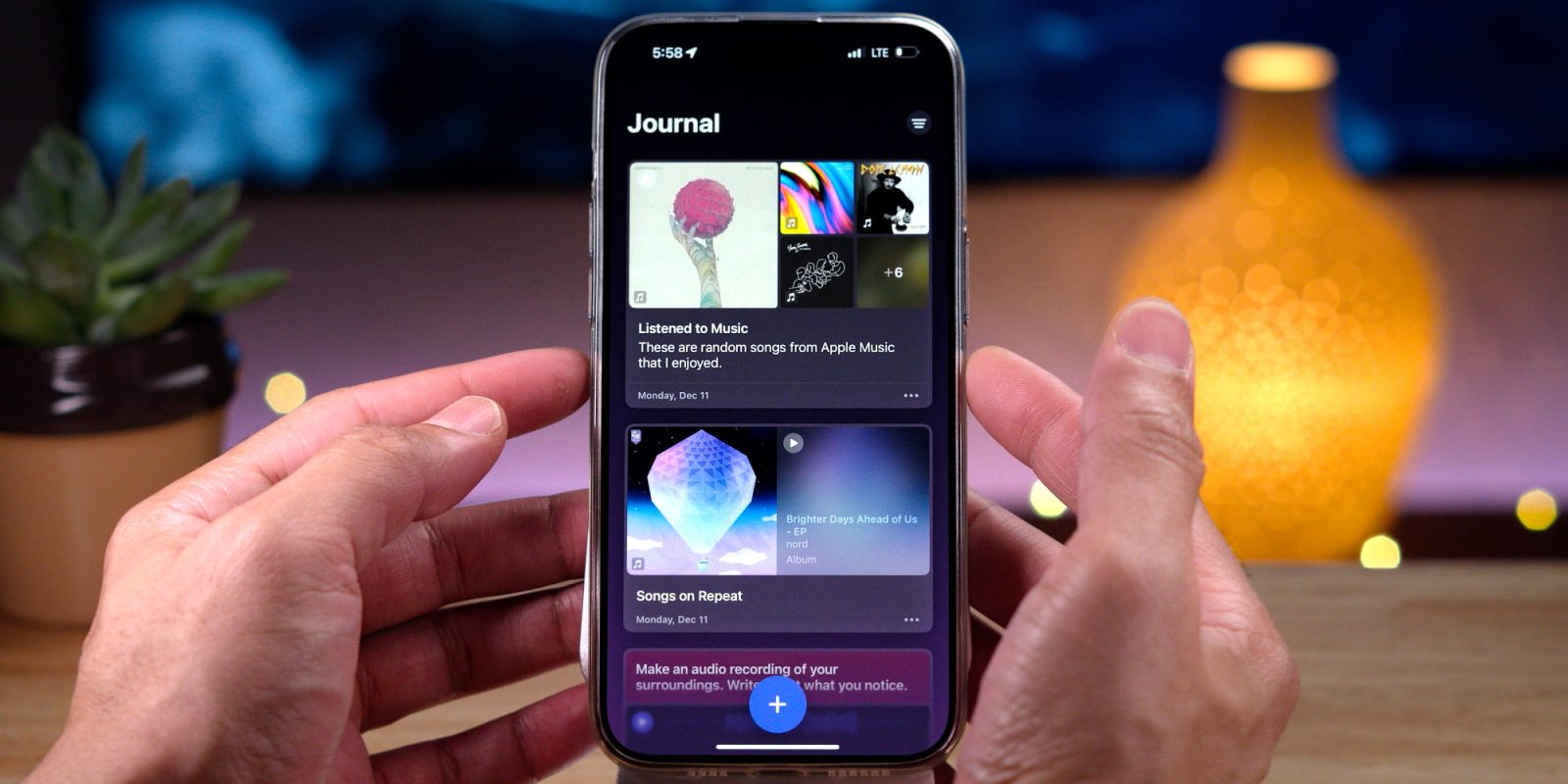 Приложение Apple Journal для iPhone
