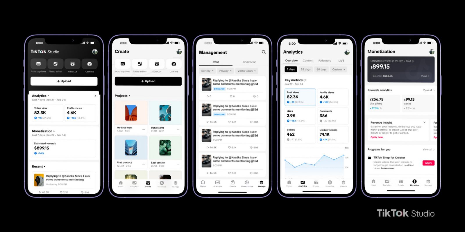 TikTok Studio — новая платформа, помогающая авторам управлять своей учетной записью.