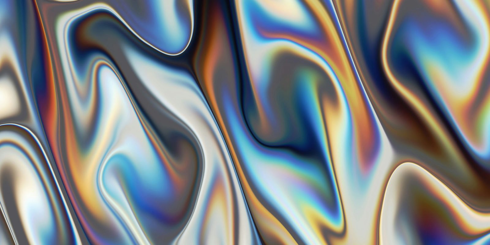 Тим Кук «намекает» на возможности Apple AI | Абстрактное блестящее серебро и красочное изображение