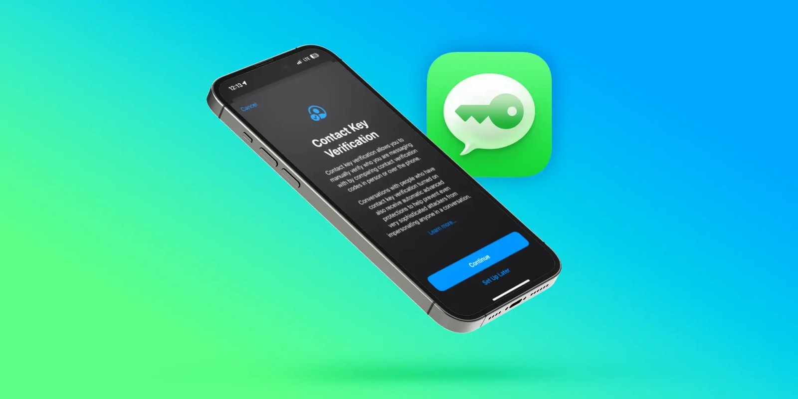 включить проверку контактного ключа iMessage iPhone