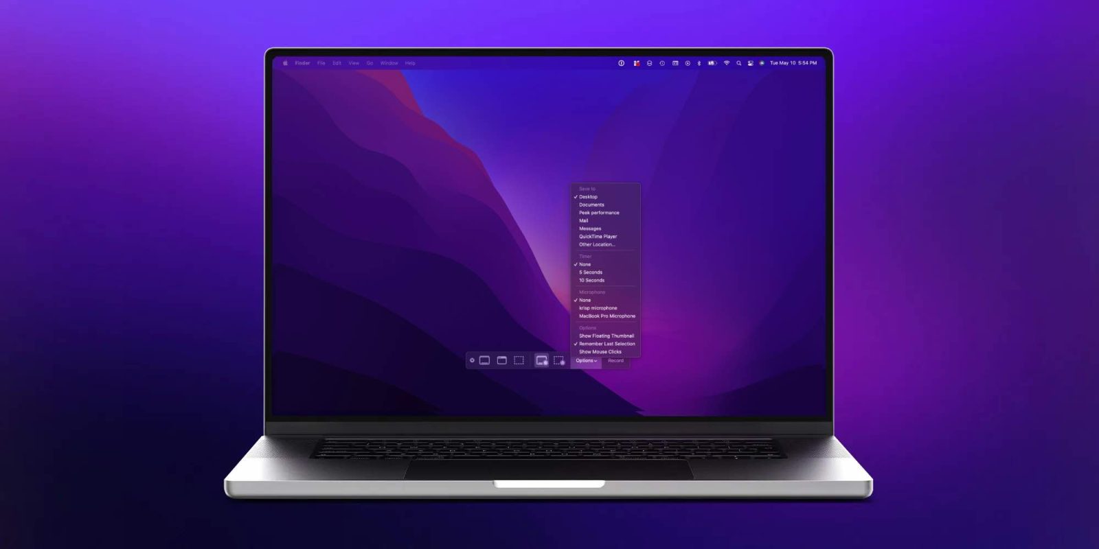 запись экрана на Mac
