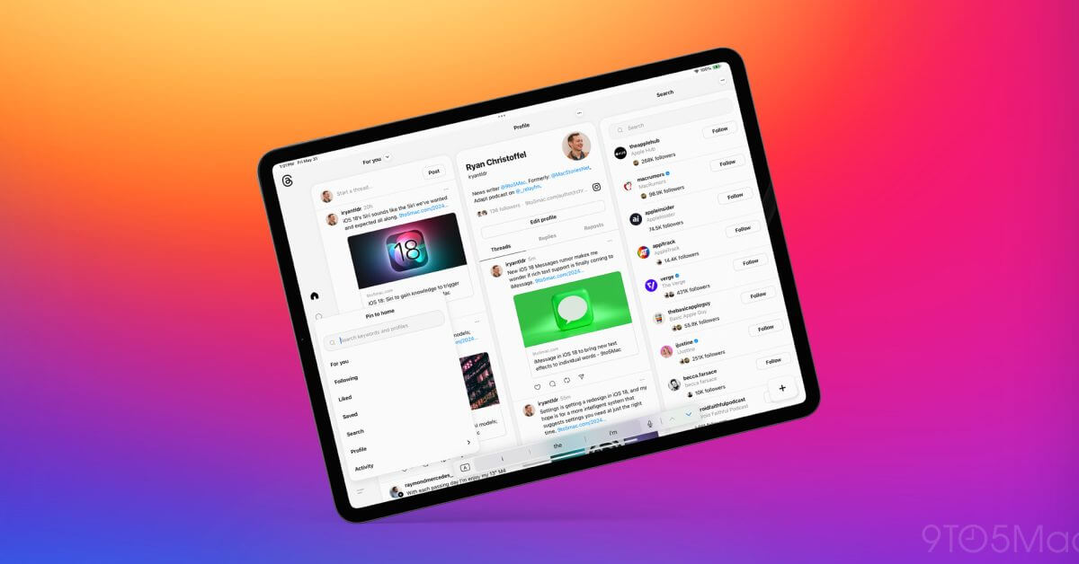 Для iPad нет приложения Threads, но этот трюк — лучший вариант