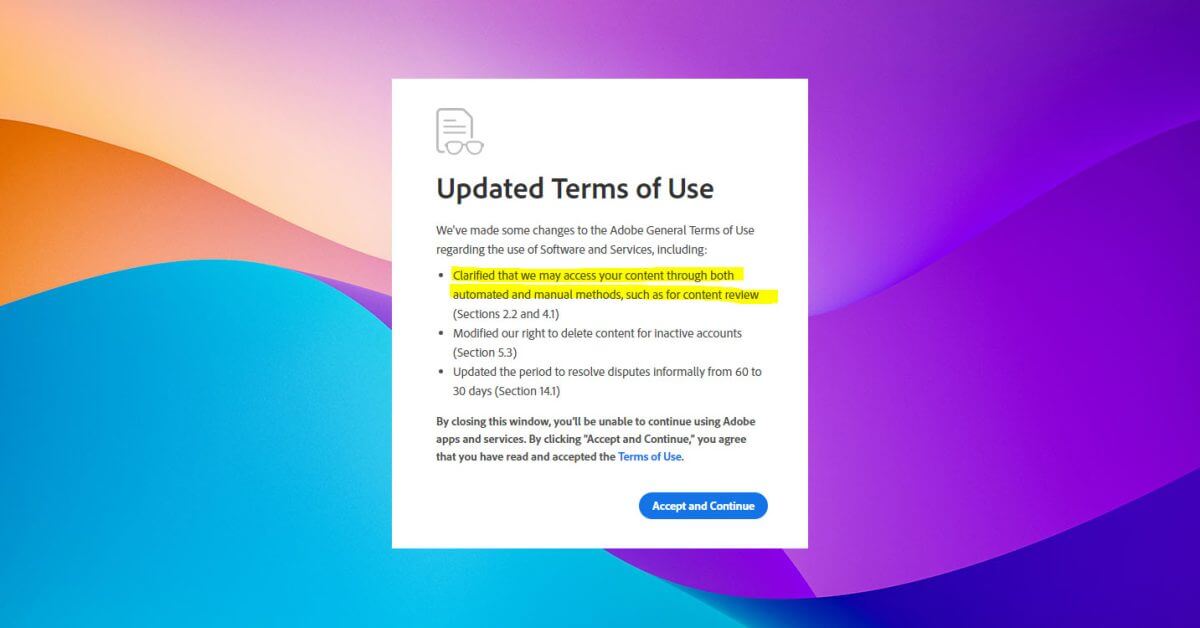 Изменение условий использования Adobe возмущает многих профессионалов