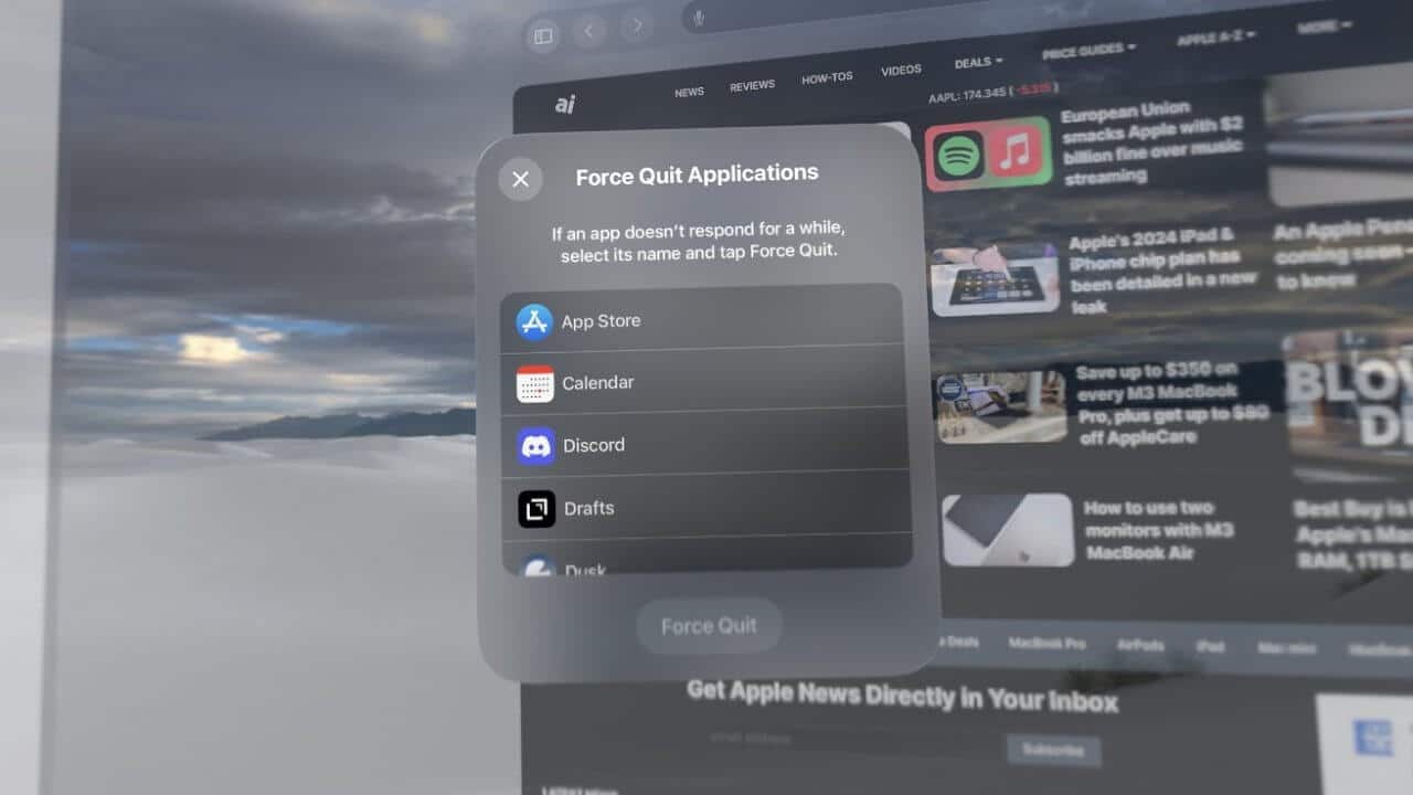 VisionOS от Apple Vision Pro не будет подвергаться капитальному обновлению на WWDC